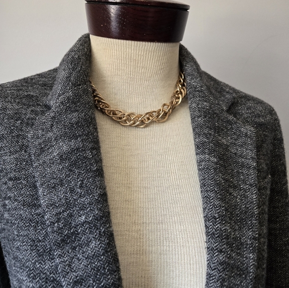 VINCE Wool Grey Herringbone Tweed Blazer/ Jacket. Size 4 - Picture 5 of 14